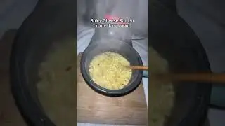 Making Spicy Cheese Ramen in my dorm room 🌶️🍝 #food #dormlife #cooking #dorm #viral #recipe #fypシ