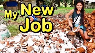 Life in Mindanao Philippines | My New Job Coconut Harvesting