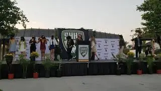 Stazy Reoma receiving the Highest Honor award at South Hills High School.