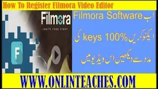 How To Register Filmora Video Editor|Filmora Activation Key Free