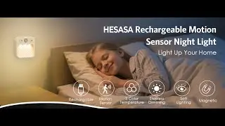 Rechargeable Battery Night Light, Upgraded Dimmable Motion Sensor Light with Timer, 3 Modes