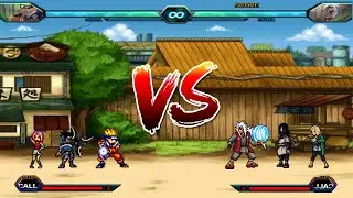 Team 7 (Kid) VS Team Sannin - Bleach Vs Naruto 3.3 (Modded)