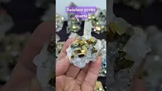 New item rainbow pyrite quartz #crystals #quartz #pyrite #rainbow #crystal #stone #natural