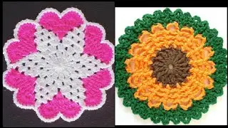 Create Your Own Crochet Straw Flowers Dish Cloths Beginner's Crochet Patterns Looking Kitchen Ideas