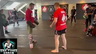 Kickboxing - Leg Defence - Inside Leg check with combo