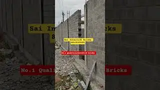 Interlock Bricks Compound Wall Construction #compoundwall#boundarywall #interlockingbrick#viral#reel