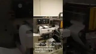 Used NILPETER FA3300 Flexo 6 color label printing machine , Year -2001