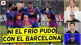 BARCELONA SUPERA EL FRÍO y venció 4-2 al SLAVIA PRAGA con GOLAZOS | UEFA Champions League