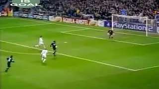 Goal! Hernan Crespo. Real Madrid vs SS Lazio. 13.02.2001