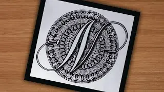 Letter 'N' with Mandala Art|Easy  Mandala Art|How to Draw Mandala Art @VennilaYLCreations |Arts