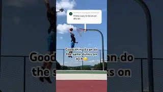 &ldquo;Those dunks are easy on an 8 foot rim🤡&rdquo; #dunk #basketball #verticaljump