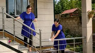 The Hard Work of Persian Girls | Cleaning, Harvesting & Village Life
