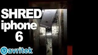iPhone 6 shredding in hard drive (HDD) shredder. NAID AAA Certified San Diego facility