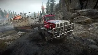 TRANSPORTING A CONSTRUCTION RIG SEMI - TRAILER WITH TONAR 7502 TRUCK IN MICHIGAN