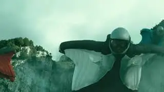 Point Break scary wing suit scene. Extreme adrenaline rush