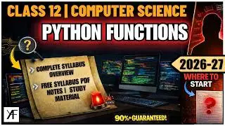 Class 12 CS 083 | Python Functions | Complete CBSE | ONE SHOT 2025-26