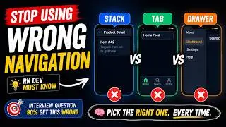 React Native Navigation Explained: Stack vs Tab vs Drawer — and When to Use Each|#DevInterviewSeries