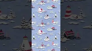 sketch to digital vector art - snowy lighthouse winter surface pattern -ipad illustrator #shortsart