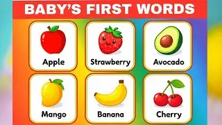 Learn Fruits Name in English | kids learning videos | babies First word #toddlerlearning 