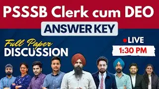 ANSWER KEY | PSSSB Clerk cum DEO 2024 | Full Paper Discussion | Success Tree Punjab