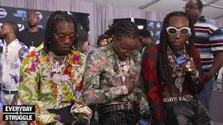 Dj akademiks can't hear what Takeoff is saying
