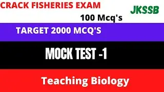 Mock Test //Crack Fisheries //Jkssb