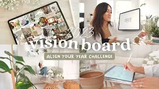 Vision Board with Me for 2023 | Digital Journaling 💫 Align Your Year Challenge