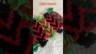 Doormat making at home 🔥🚪#mini #paydan #multicolor #rounddoormat#handmade #diycrafts