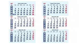 2022 Printable Wall Calendar