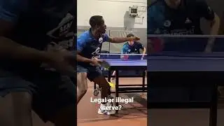 Is this table tennis serve legal or illegal? Professional nigerian table tennis player