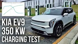 Тест быстрой зарядки Kia EV9 350 кВт DC с зарядной кривой!