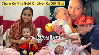 Charu Ko Mila Gold Or Silver Ka Gift 🎁|| Thank you Bhaiya Bhabhi ❤️|| #aryanrj 