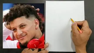 How to draw a Caricature of Patrick Mahomes