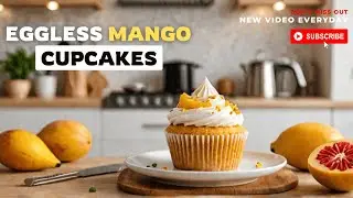 Eggless MANGO Cupcakes | No Egg Mango Cupcake Recipe #egglesscupcakes #mangocupcakes  #cake #tips