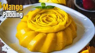 Mango Pudding (ASMR) - No Gelatin, No Agar Agar