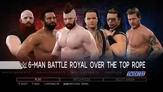 WWE 2K17-Шимус, БоДаллас, ЗакРайдер, Миз, Эрик Роуэн, Крис Джерико-6-ManBattleRoyalOvertheTopRope