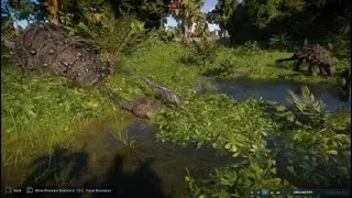 Raptors vs anklyosaurus herd jp3 deleted scene Dino battle Jurassic world evolution 2