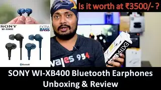 Sony WI-XB400 Extra Bass Neck-Band Earphone with fast charge support | 12 mm Drivers | Review