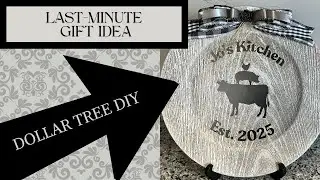FROM A DOLLAR TREE CHARGER PLATE- WHAAT?!  CHEAP AND EASY FARMHOUSE DECOR!