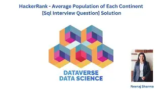 HackerRank - Average Population of Each Continent [Sql Interview Question] Solution