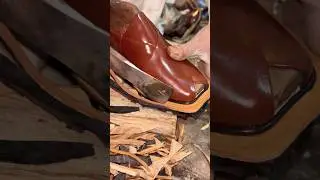 ASMR From Leather Sheet to Perfect Shoe #shoes #craftsmanship #leatherwork #leathercraft #diy