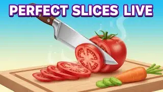 🔪 Perfect Slices LIVE: Ultimate Relaxing Chopping ASMR 🥕 | 🍅🔪#live #shortslive