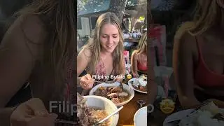 First Time eating Filipino food 🤩🇵🇭 #filipino #Philippines #foodie