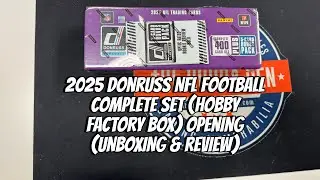 Открытие полного набора футбольных клюшек Donruss NFL 2025 (коробка Hobby Factory) (распаковка и ...