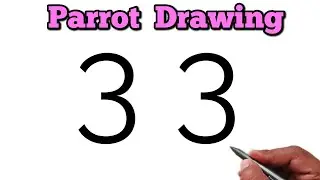 How to Turn Number 3 into a Beautiful Parrot 🦜 | Drawing Hack