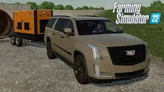 FS22 - 2016 Cadillac Escalade with CAT GENERATOR - NEW Car mod for Farming Simulator 2022 Roleplay