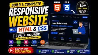 Build a Complete Responsive Website with HTML & CSS | Full Course for Beginners (2026)
