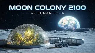 Moon Colony 2100 | 4K Lunar Base Tour & Ambience (No Talking)