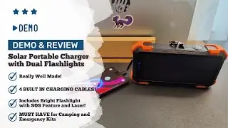 Camping MUST HAVE for 2024! Sudrov solar power bank with BUILT IN CABLES!!