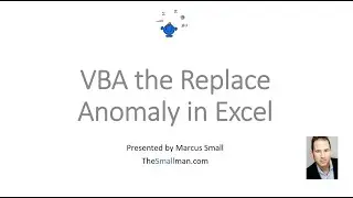 Replace Anomaly in Excel VBA
